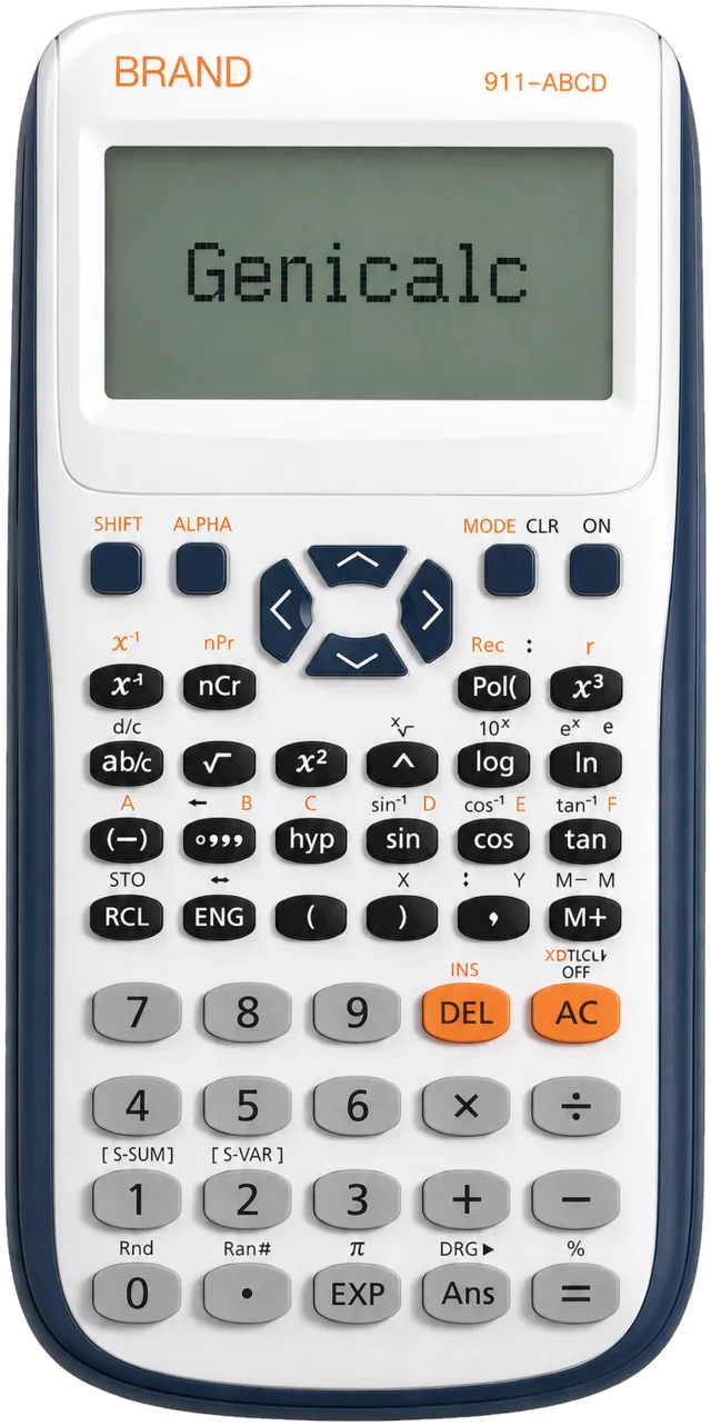 GeniCalc scientific calculator — design visualisation